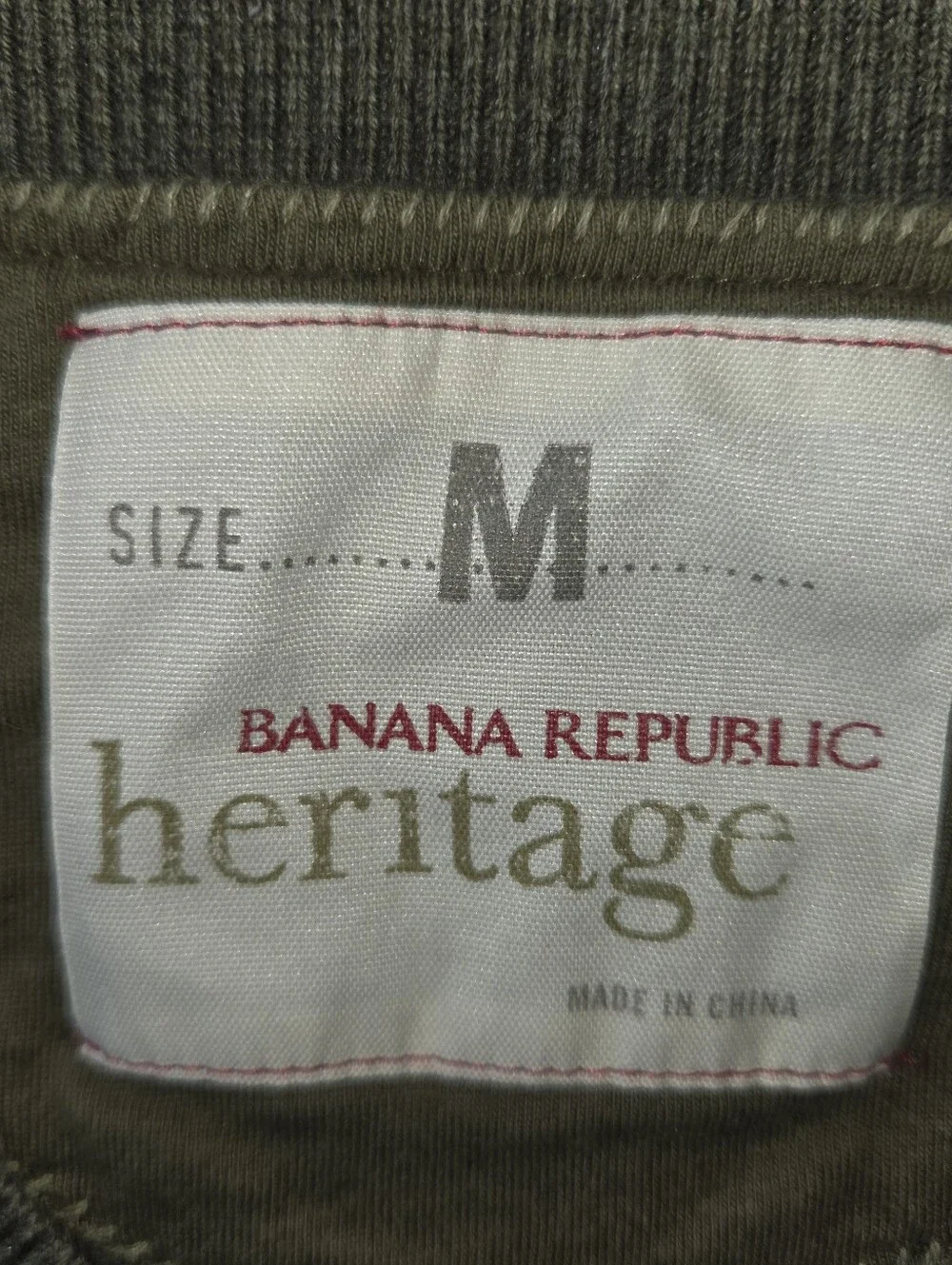 Banana Republic Heritage Men’s Green Medium Argyle V-Neck Sweater Cotton